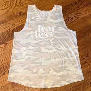Old Navy Camouflage Fearless Tank Top - Cream and White